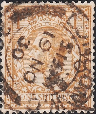 Великобритания 1924 год . Король Георг V . 1 sh . Каталог 3,0 фунта . (3)  